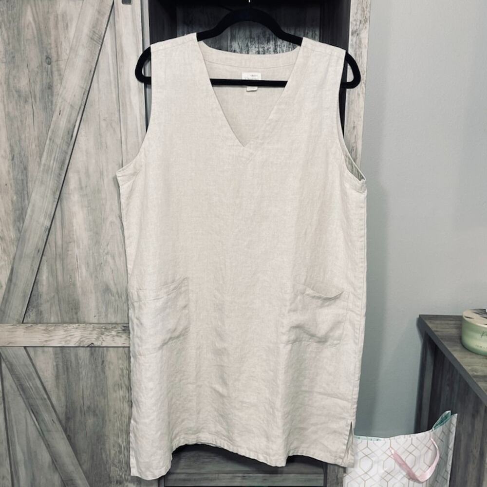 Vikolino Womens Linen Dress M European Washed Lagenlook Coastal Cabincore